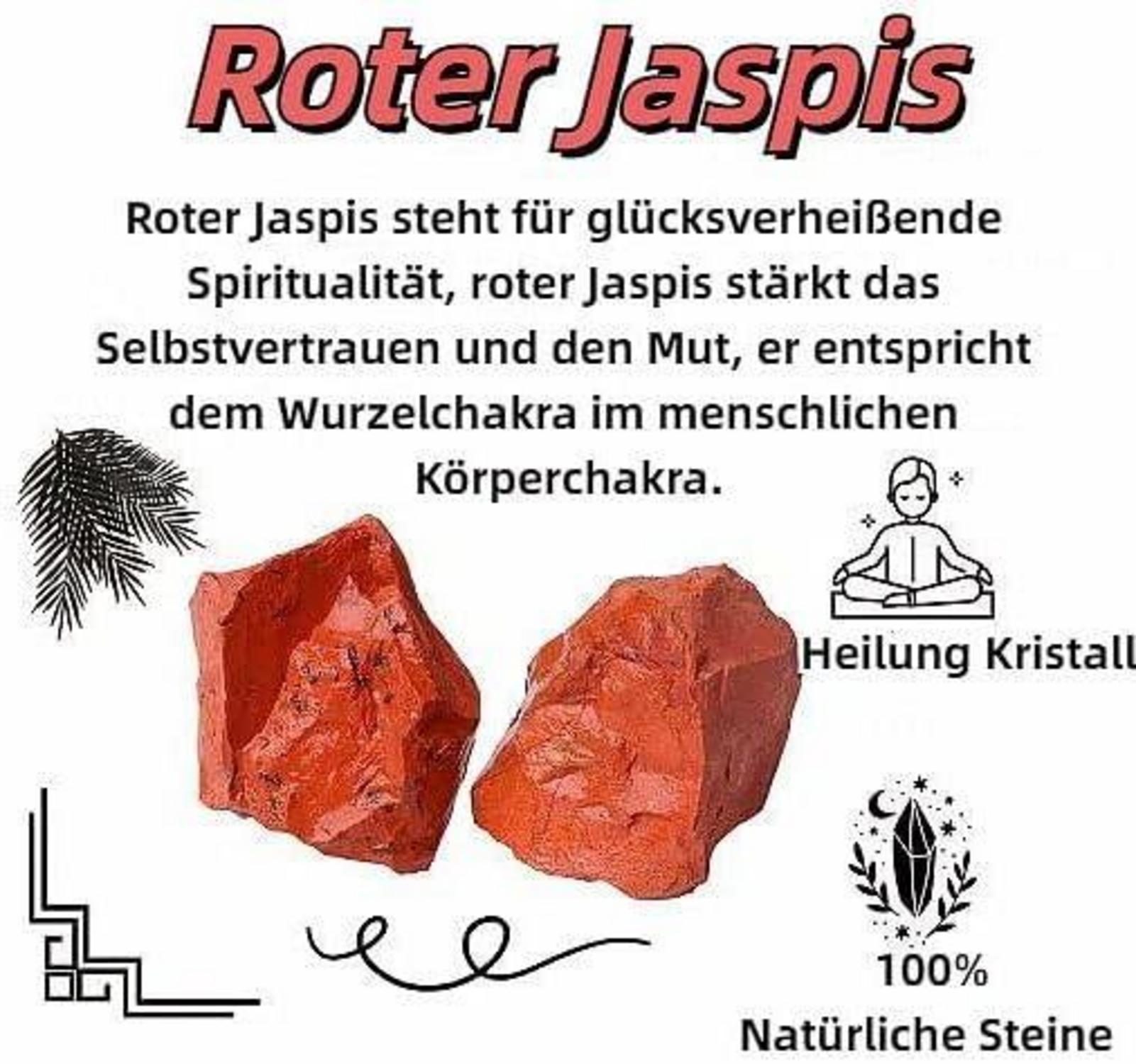 Roter Jaspis Große Stein 100% Naturstein 2 Stück Heilsteine