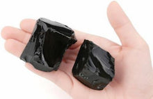 Obsidian Große Kristall Rohsteine 2er Set Premium Qualität