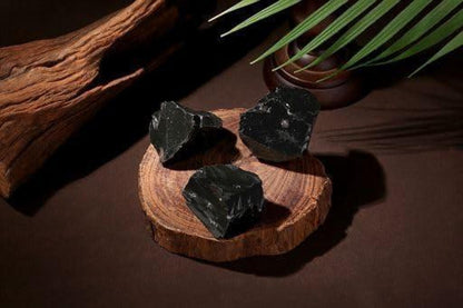 Obsidian Rohsteine 2 Stück für Meditation Reiki Chakra Energieausgleich