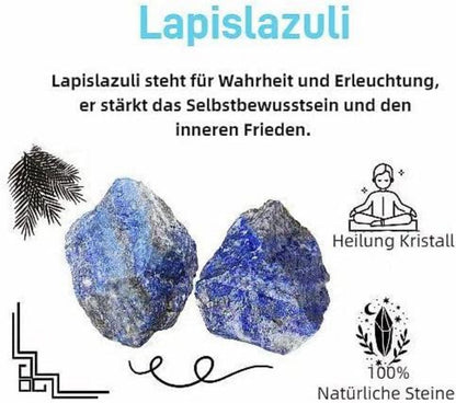 Lapislazuli Kristall Rohstein Meditation Reiki 2 Stück