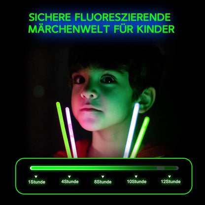 40 Neon Leuchtstäbe, Kinder Party Pack, Leuchtarmbänder Set