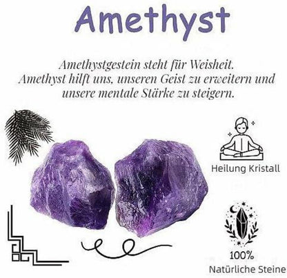 Große Amethyst Kristall Rohsteine 2 Stück Premium Qualität
