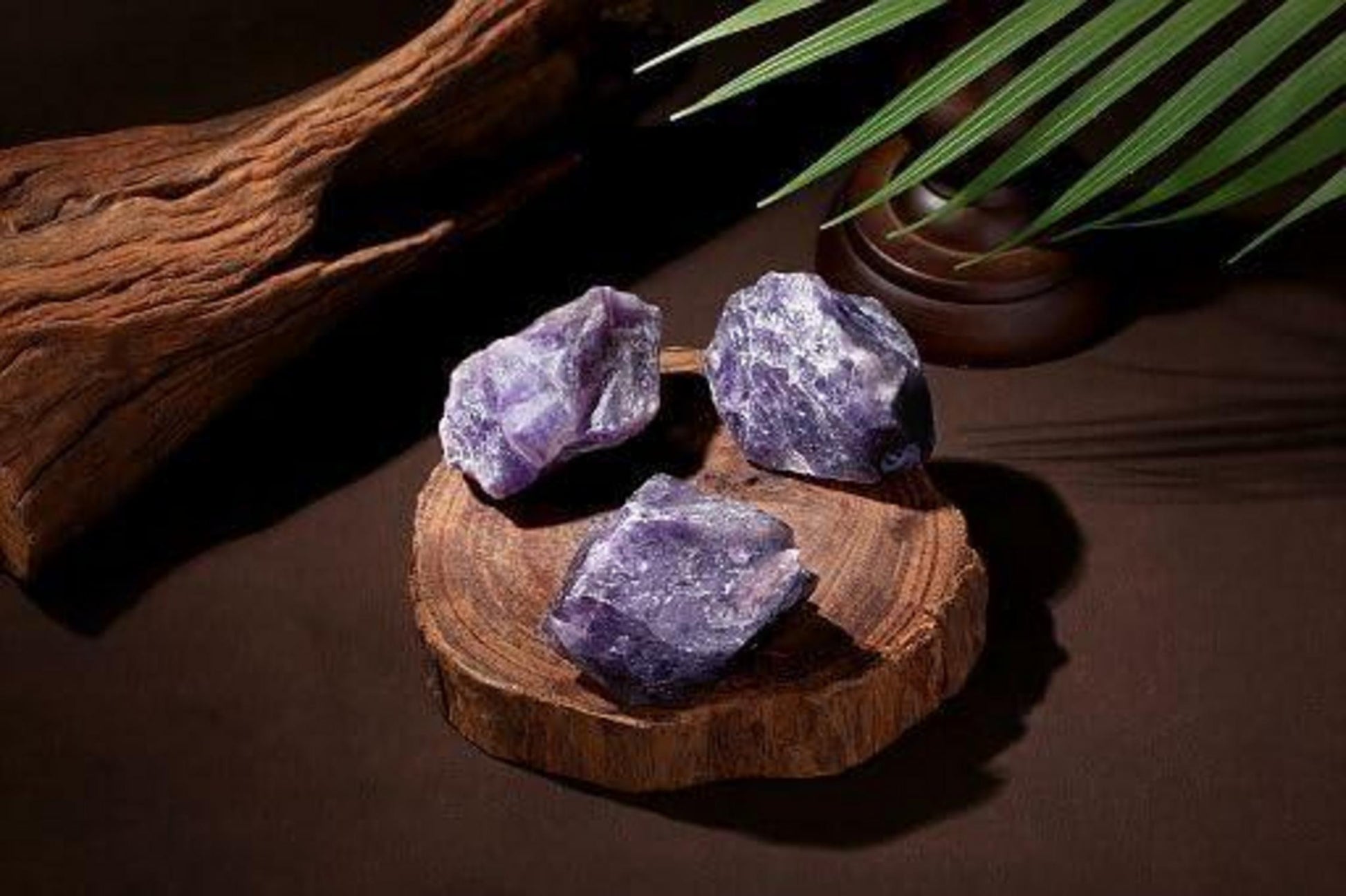 Amethyst Kristall Rohstein 2 Stück 100% Natursteine für Meditation & Dekoration