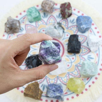 Fluorit Heilsteine Rohkristalle 2 Stück Meditation Reiki