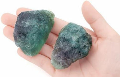 Fluorit Kristalle Heilsteine 2 Stück Naturstein Meditation Reiki