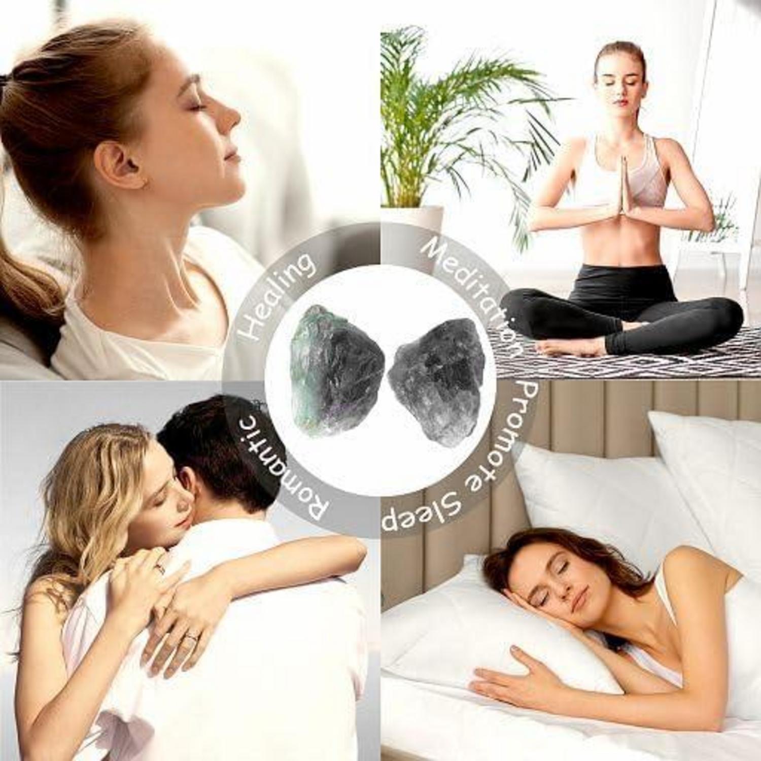 Fluorit Kristalle Heilsteine 2 Stück Naturstein Meditation Reiki