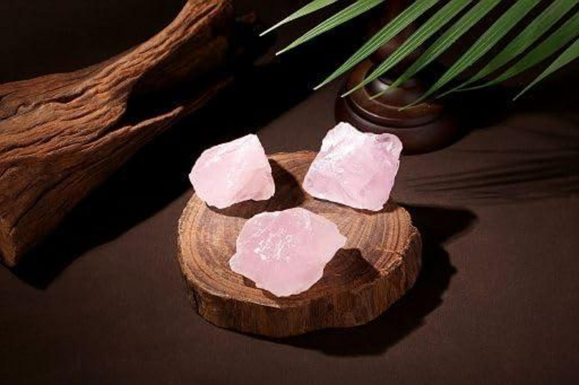 Rosenquarz Große Kristall Rohsteine 2 Stück Natur 100% Quarz