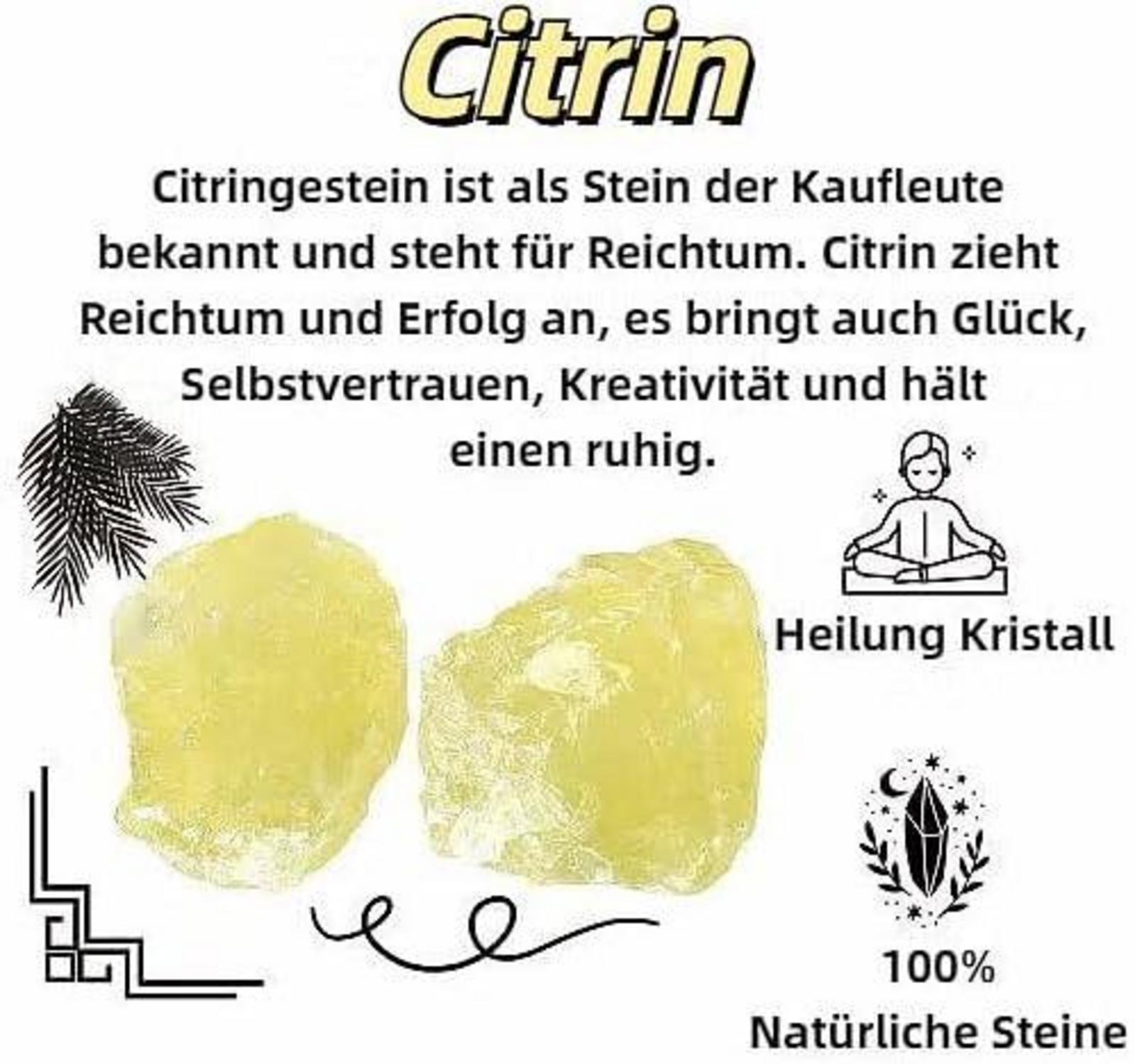 2 Stück Citrin Kristalle 4,5cm-5,5cm Rohsteine