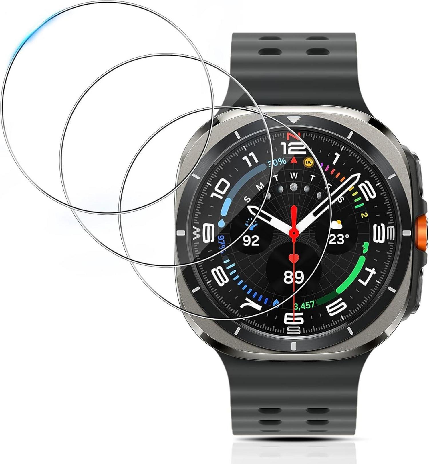 3er Set Panzerglas-Schutzfolie für Samsung Galaxy Watch 7 Ultra / FE