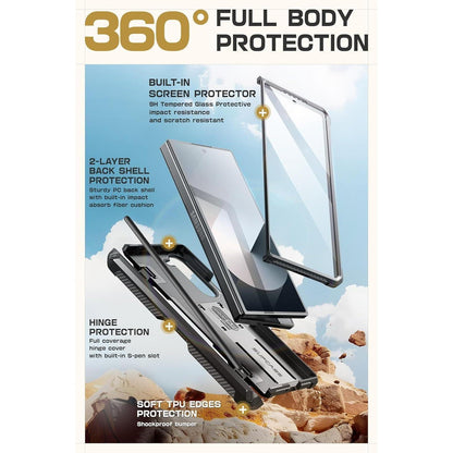 Robuste Hülle mit S Pen Halter & Ständer für Galaxy Z Fold 6
