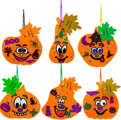 DIY Halloween Kürbis Bastelset für Kinder - 12 Stück