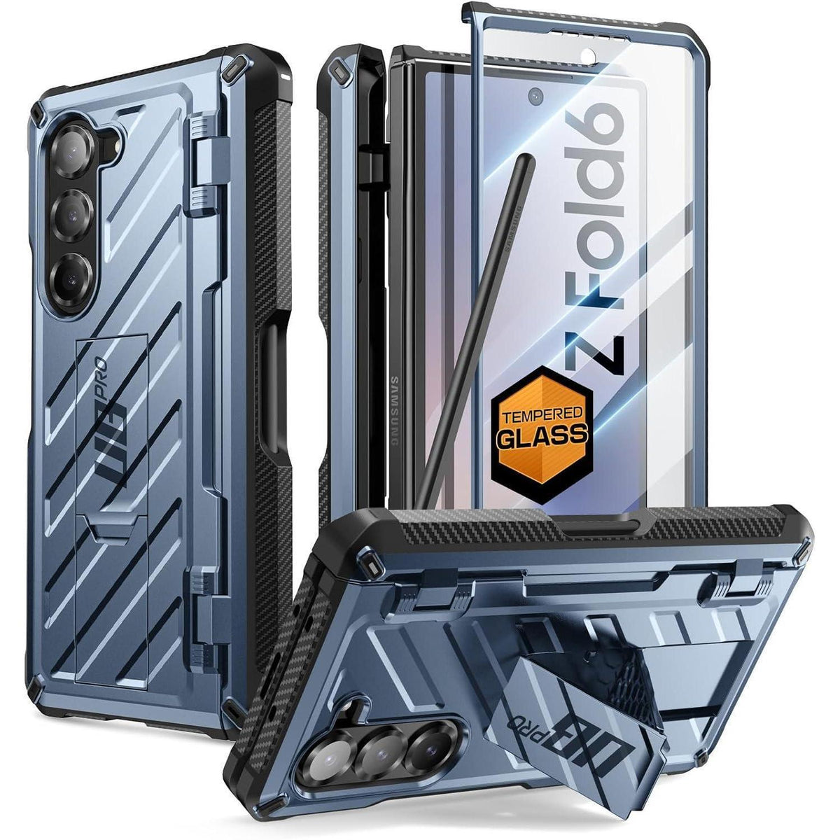 Schutzhülle für Samsung Galaxy Z Fold 6 mit S-Stifthalter und Ständer