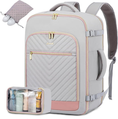 40L LOVEVOOK Reiserucksack Damen Handgepäck Flugzeug Grau