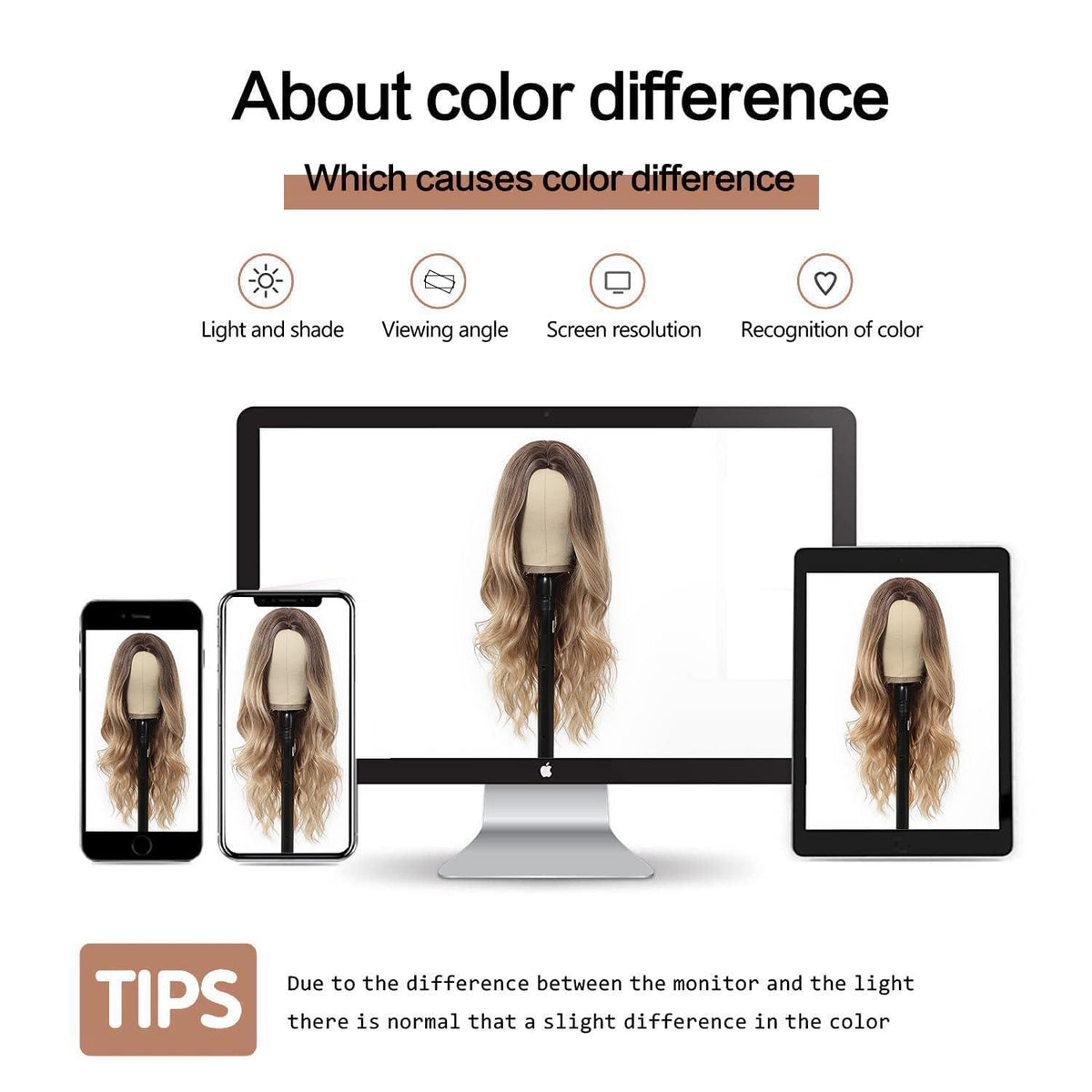 Lange Wellige Perücke Dunkelblond Synthetisch Hitzebeständig Ombre