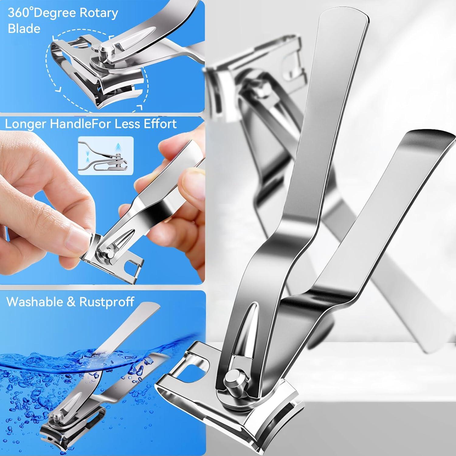 Profi Nagelschere Nagelknipser Set 7-teilig Fußnägel Pediküre Maniküre_EDelstahlEtui