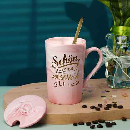 Geschenkset Wellness Spa Keramiktasse, Aromatherapie Kerze, Badebombe