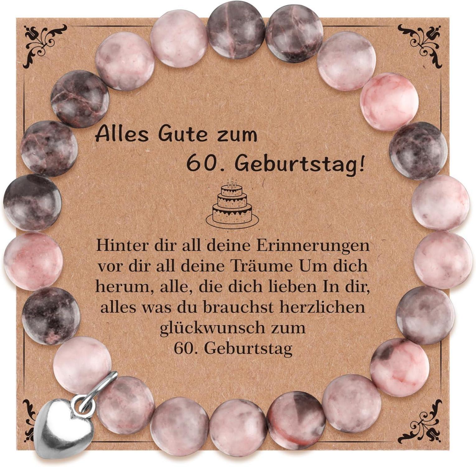 60. Geburtstag Armband - Geschenk für Frauen Mama Oma