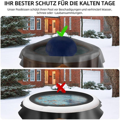 Poolkissen Winter 120x120cm Luftkissen Sicherheitsventil Pool Zubehör für Überdachung