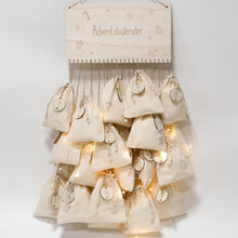 Adventskalender 2024 Baumwolltasche Beige Weihnachtskalender Kinder