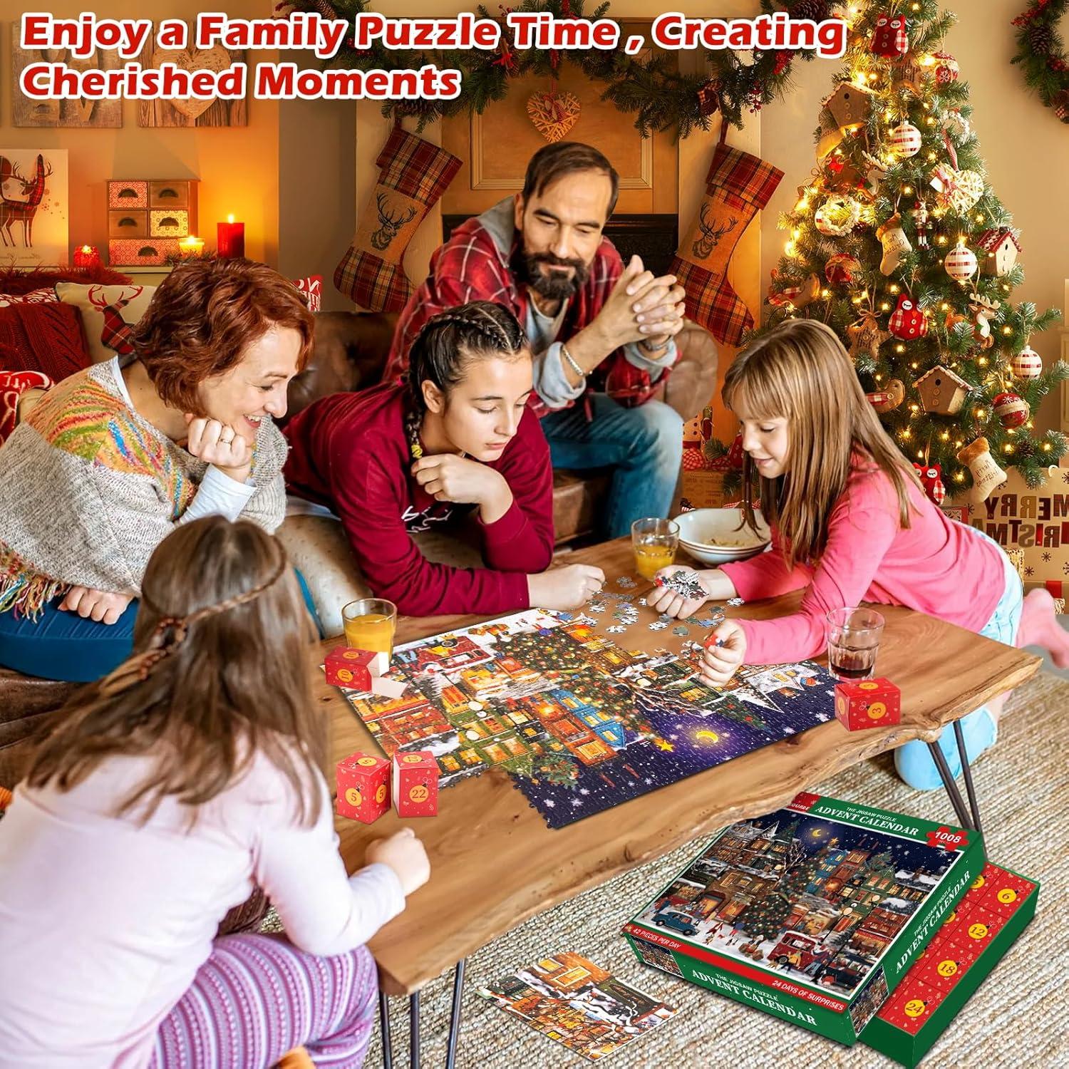 Adventskalender 2024 Jigsaw Puzzles 1008 Teile Weihnachten Geschenk