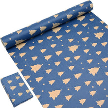 Weihnachtsgeschenkpapierrolle Kraftpapier blau mit