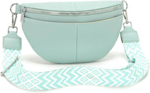 Echtes veganes Leder Bauchtasche Damen 5 Fächer 30 x 17 x 9cm