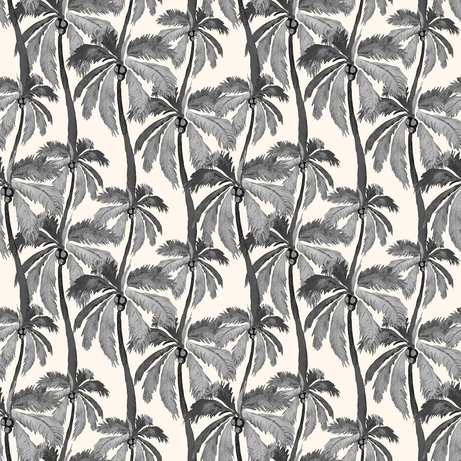 Selbstklebende Tapete Kokoswald Beige Schwarz 44cmx1000cm