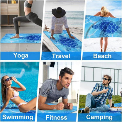 Mikrofaser Strandtuch 2er Pack 180x80cm Sand Free Handtuch