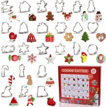 24-teiliges Weihnachts Ausstechformen Set Edelstahl Backen
