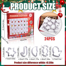 24-teiliges Weihnachtsausstecher Set aus Edelstahl