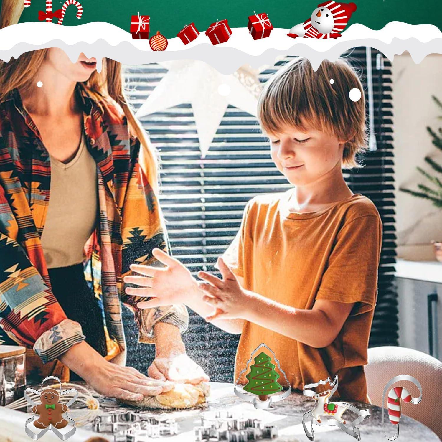24-teiliges Edelstahl Weihnachtsplätzchen Ausstechformen Set