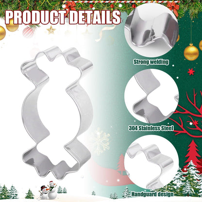 24er Set Weihnachts Ausstechformen Edelstahl Backformen Plätzchen Lebkuchen