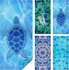 Strandtuch Mikrofaser Oversized Leicht 180x80cm Sandfrei für Reise