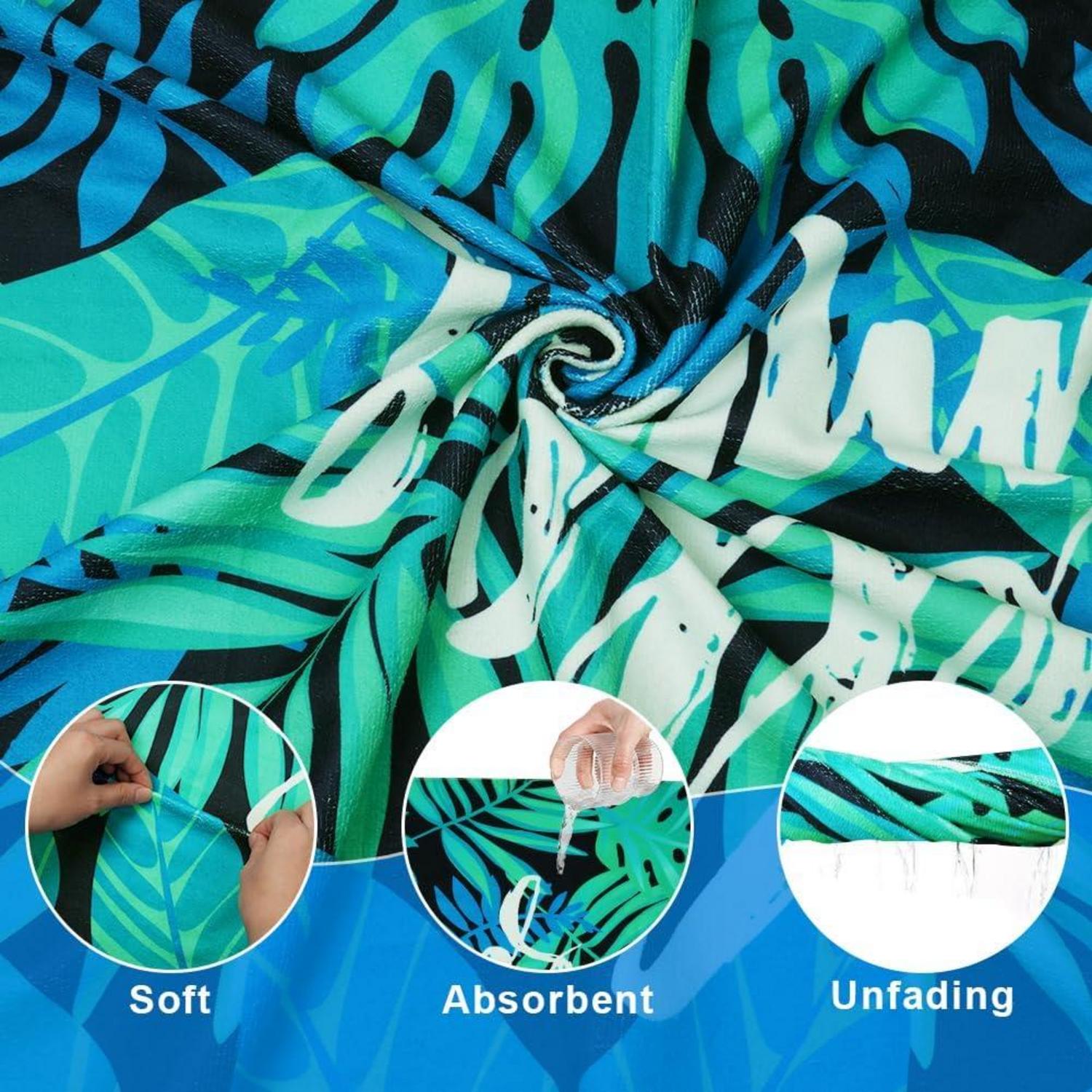 Microfiber Oversized Lightweight Beach Towel Sand Free