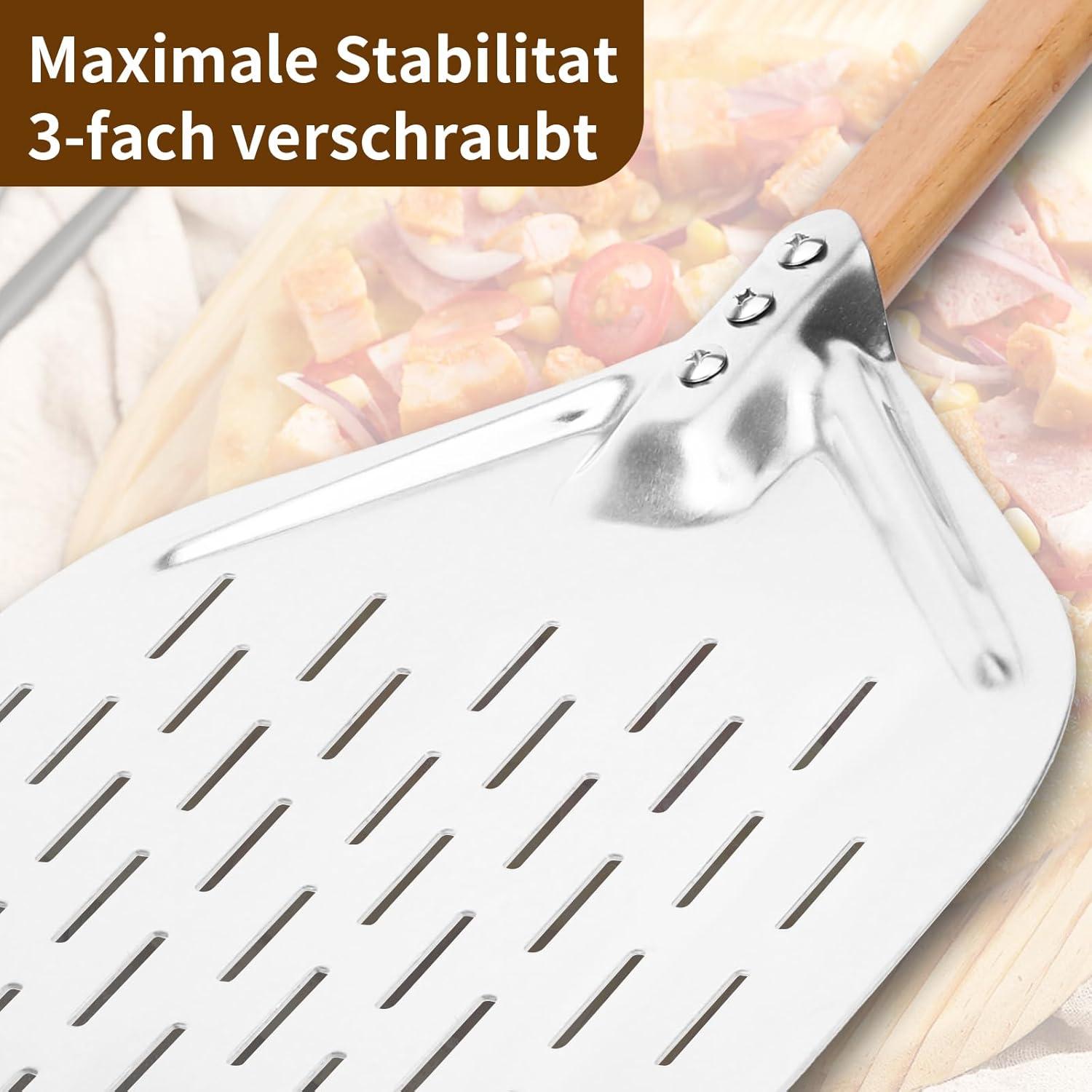 Aluminium Pizzaschaufel Pizzaschieber 40x30cm Große Fläche & Griff