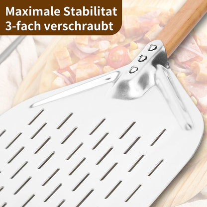 Aluminium Pizzaschaufel Pizzaschieber 40x30cm Große Fläche & Griff