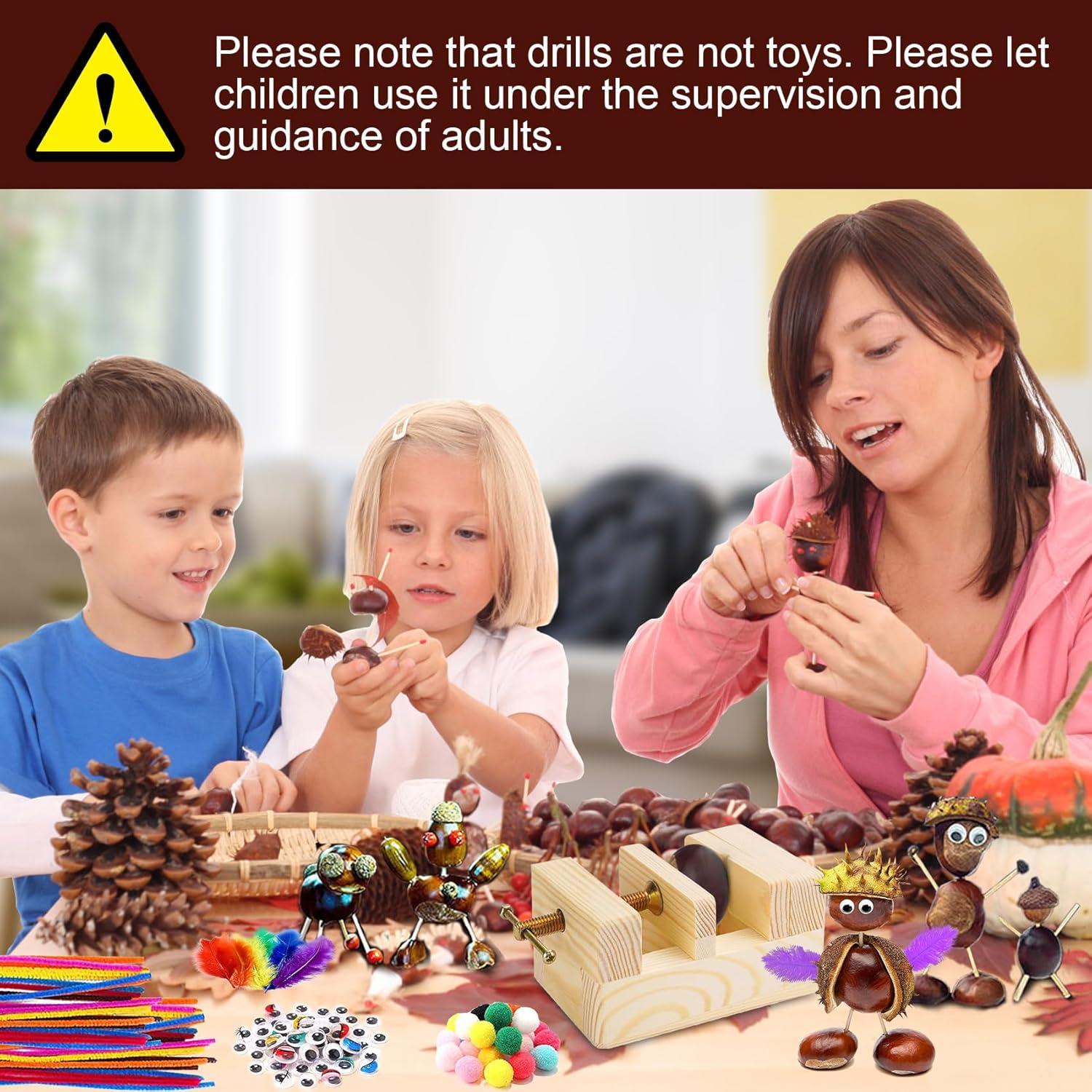 Kastanienbohrer Set Bohrer DIY Bastel Herbstdekoration