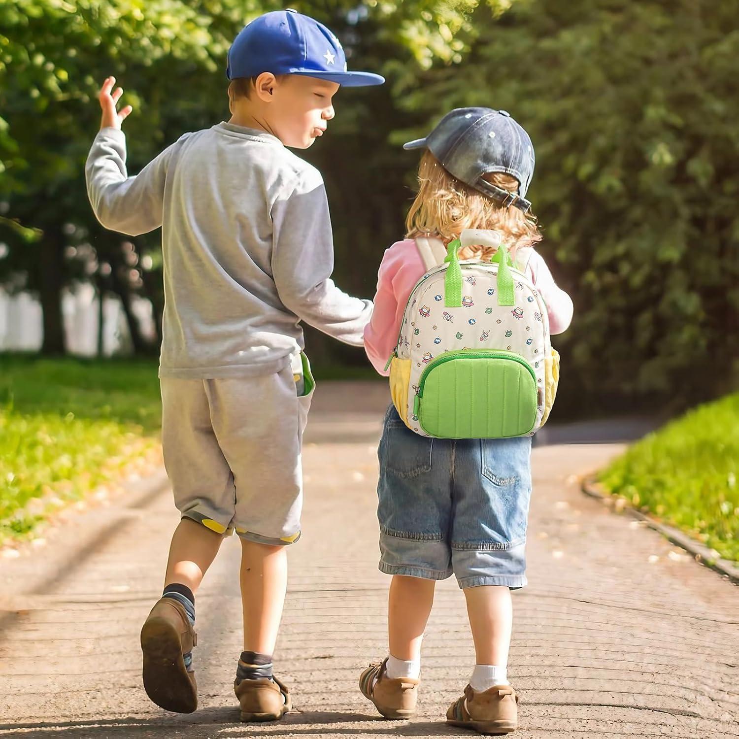 Kinderrucksack Mädchen Junge 30cm Blau Kinder Tasche mit Flugzeugdruck