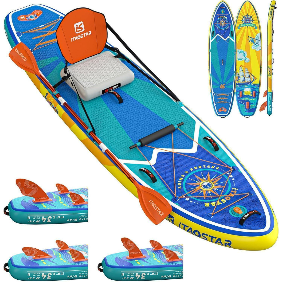Aufblasbares SUP Board 86cm extra breit mit Zubehör