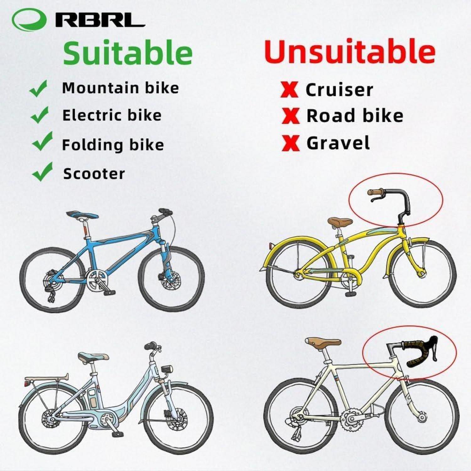RBRL Fahrradspiegel für E-Bike 360° verstellbar großes Sichtfeld
