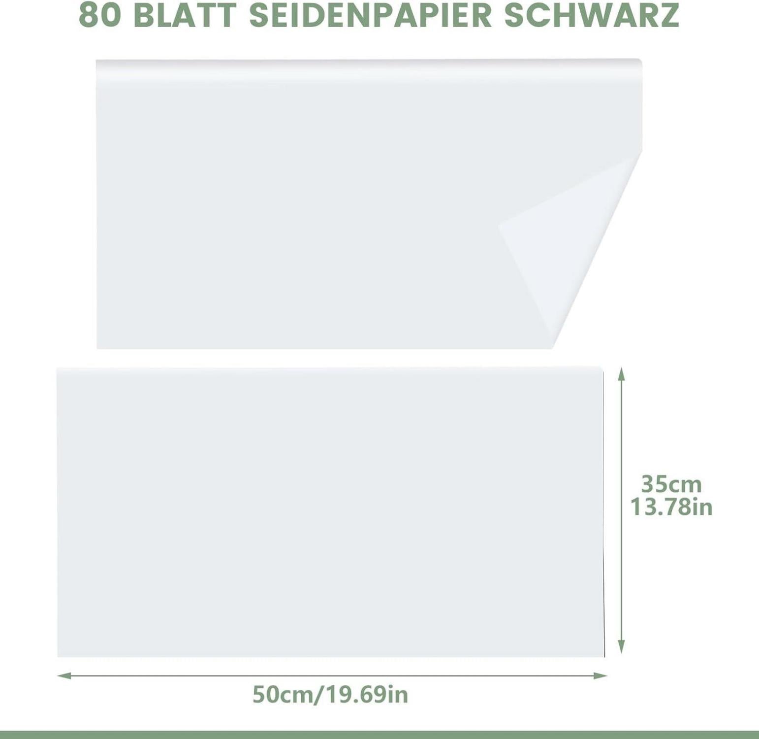 80 Blatt Seidenpapier Weiß 50x35 cm Verpackung