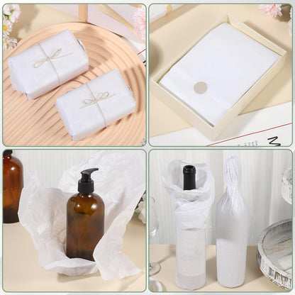 80 Blatt Weißes Seidenpapier 50x35 cm Geschenkpapier Verpackungsmaterial