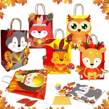 Herbst Bastelset Kinder 6 Laternen LED Papierlaternen Fuchs Igel Eule