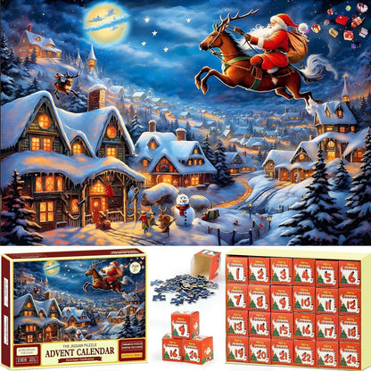 Weihnachtsmann 1000 Teile Puzzle Adventskalender 2024