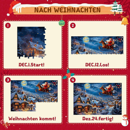Weihnachtsmann 1000 Teile Puzzle Adventskalender 2024