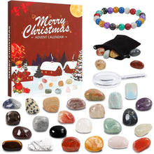 Adventskalender 2024 Kinder mit 24 Kristall Edelstein