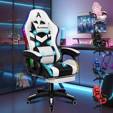 Gaming-Stuhl LED-Racing 12-Farbiger RGB Massage Lordosenstütze