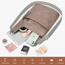 TEUEN Damen Umhängetasche Mittelgroß Leder Crossbody Bag mit
