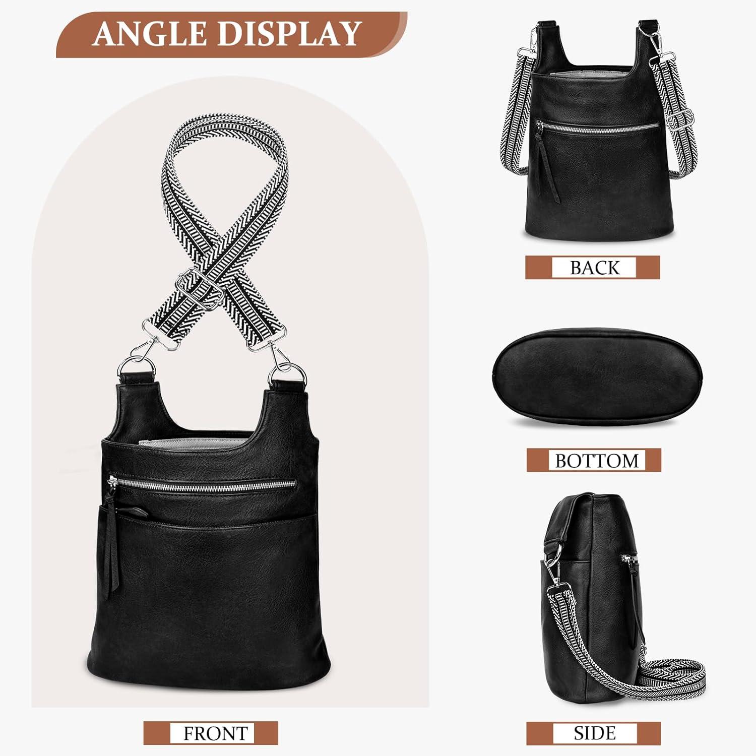 TEUEN Umhängetasche Damen Mittelgroß Stylisch PU Leder Crossbody Bag