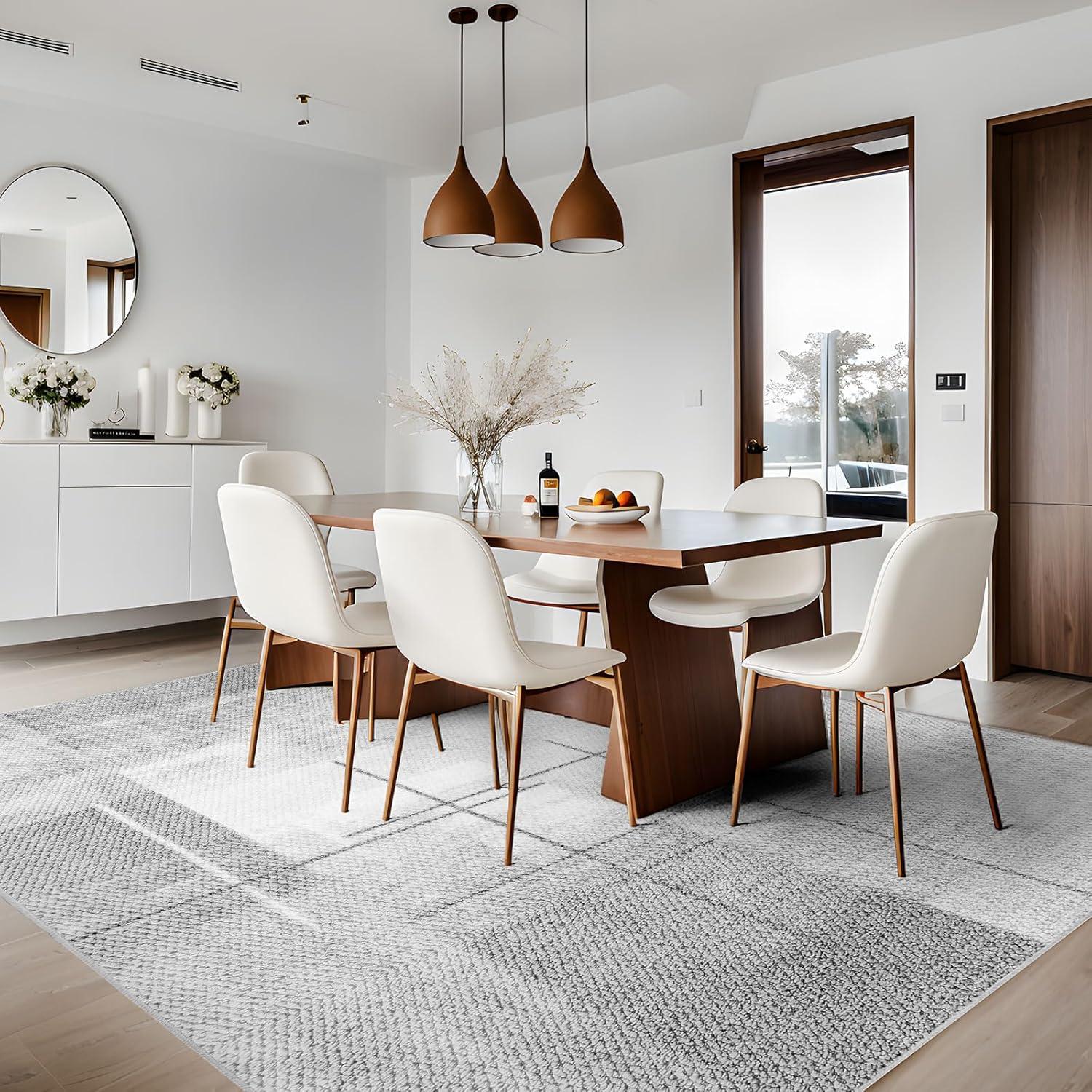 Teppich Wohnzimmer Moderner Anti-Rutsch Streifen 120x170